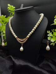 âœ¨ Imported Pearl Perfection Dual-Strand Necklace Set with Elegant Teardrop Pendant âœ¨ | Artificial Necklace For Girls &amp; Women