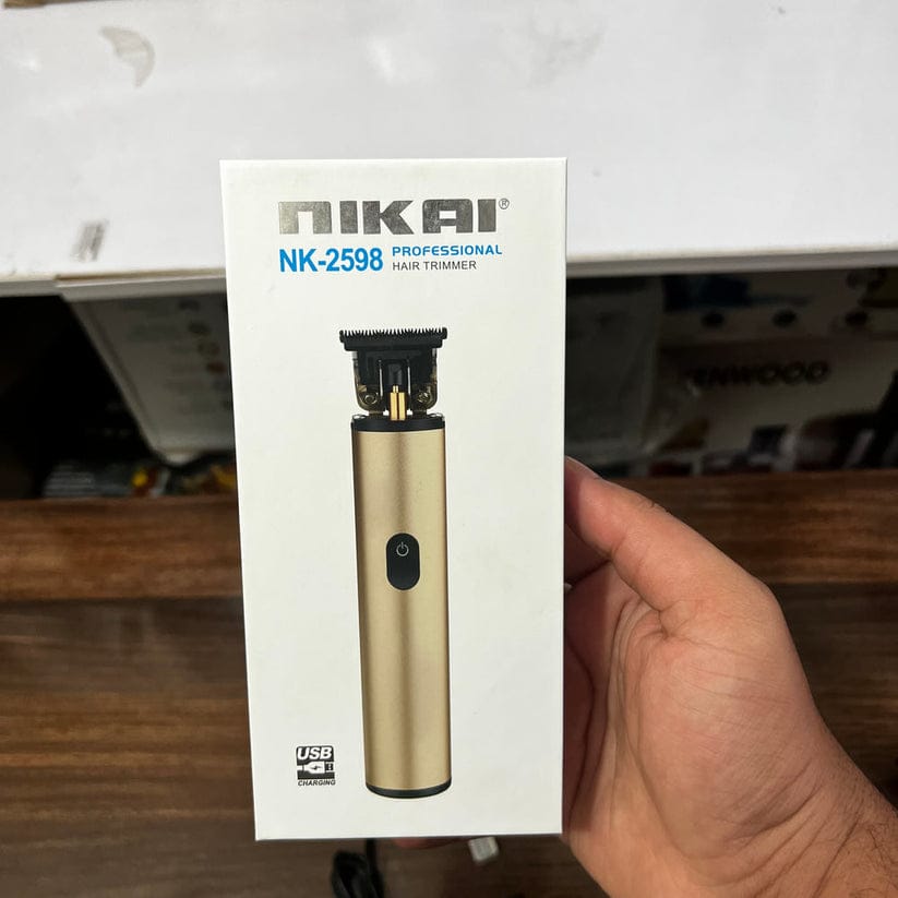 Nikai Professional Hair Trimmer NK-2598 Hair Trimmer Machine For Men | Men Hair Trimmer | Metal Body | Golden Color ( Original )