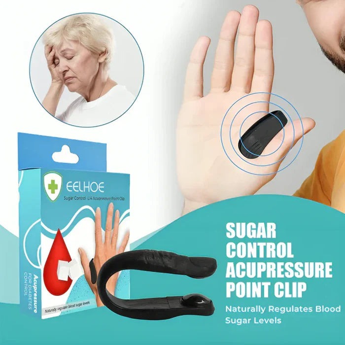 Sugar Control LI4 Acupressure Point Clip – Headache, Stress & Migraine Relief | Wearable Wellness Hand Clip z