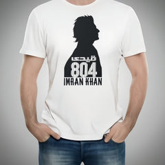 Qaidi 804 Imran Khan Stylish White T-Shirt â€“ Best Quality T-Shirts For Boys | T-Shirt For Men | Printed T-Shirts - Qaidi 804 Imran Khan T-ShirtsÂ 