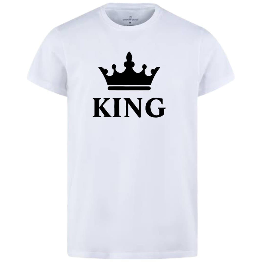 King &amp; Queen Style White T-Shirt - King &amp; Queen Design T-ShirtsÂ  â€“ Best Quality T-Shirts For Girls | T-Shirt For Women - T-Shirt For Boy | T-Shirt For Men | King T-ShirtsÂ  | Queen Design T-Shirt
