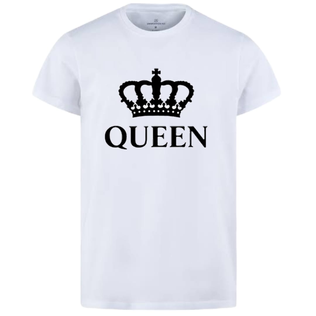 King &amp; Queen Style White T-Shirt - King &amp; Queen Design T-ShirtsÂ  â€“ Best Quality T-Shirts For Girls | T-Shirt For Women - T-Shirt For Boy | T-Shirt For Men | King T-ShirtsÂ  | Queen Design T-Shirt