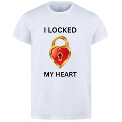 The Key &amp; My Heart Style White T-Shirt - Key &amp; Heart Design T-ShirtsÂ  â€“ Best Quality T-Shirts For Girls | T-Shirt For Women - T-Shirt For MenÂ 