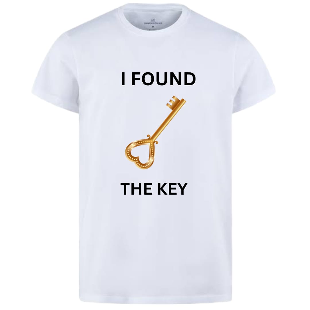 The Key &amp; My Heart Style White T-Shirt - Key &amp; Heart Design T-ShirtsÂ  â€“ Best Quality T-Shirts For Girls | T-Shirt For Women - T-Shirt For MenÂ 