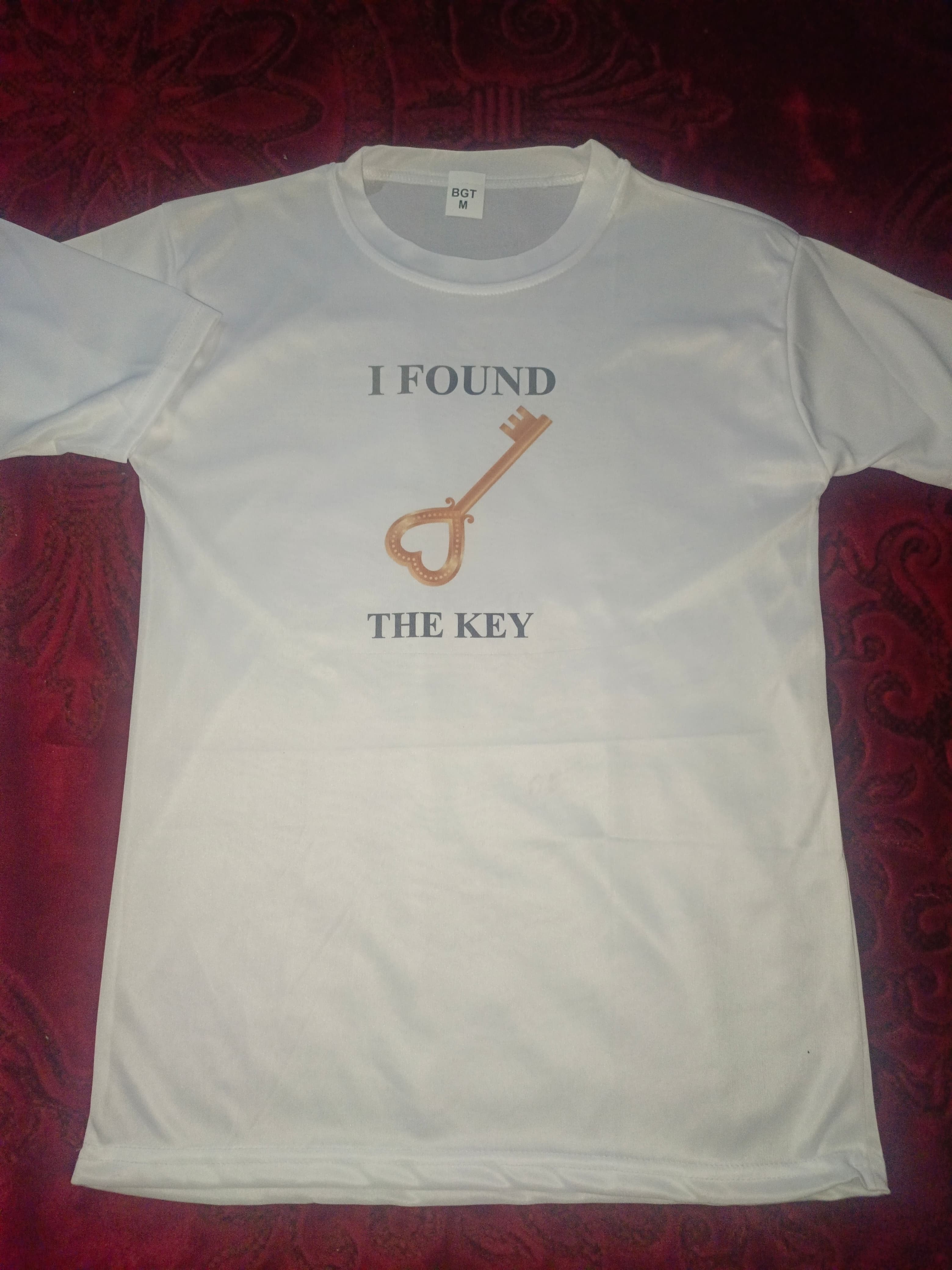 The Key &amp; My Heart Style White T-Shirt - Key &amp; Heart Design T-ShirtsÂ  â€“ Best Quality T-Shirts For Girls | T-Shirt For Women - T-Shirt For MenÂ 
