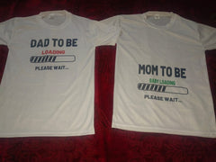 Combo Of Dad to Be &amp; Mom to Be Style White T-Shirt with Cute Design â€“ Best Quality T-Shirts For Girls | T-Shirt For Women - T-Shirt For Men