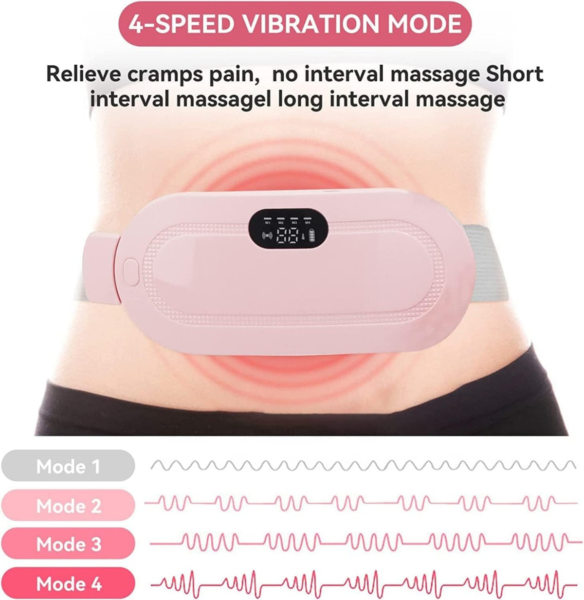 Digital Period Pad Heating And Vibrating For Healing Period Cramps