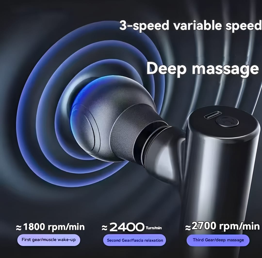 Mini Rechargeable Fascial Gun â€“ Portable Deep Muscle Massager for Pain Relief and Relaxation - Random Color