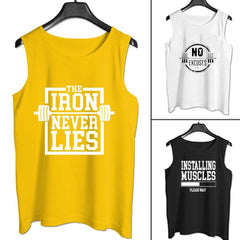 [Pack of 3] Menâ€™s Fitness Gym Sandos for Men Sleeve less for Men Top Fashion Wear Shirt Hoodie Sleeve less for Men
