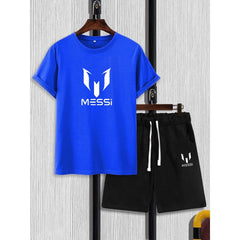Printed Half Sleeves Cotton Jersey Summer Tracksuit For Boys &amp; Girls T-Shirt &amp; Shorts Gym Sports Outdoor Gaming Tracksuit