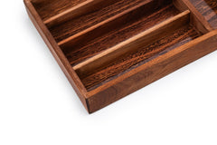 Wood Utensil Holder &amp; Flatware Organizer Tray for Dining and Kitchen Use | Wooden CUTLERY REST WOOD | Wooden Cutlery Rest Tray