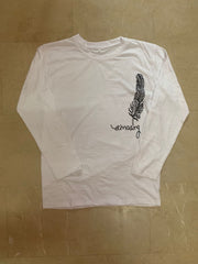 Men's Stylish Leaf Print Full Sleeves T-Shirt - Latest Designer Summer Collection | Premium Stitched Party &amp; Casual Wear for Him - White