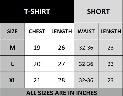 Black Color Trendy LINE Printed Tracksuit for Men | Cotton T-Shirt &amp; Shorts | Summer Casual Wear | Gym &amp; Elegant Suit