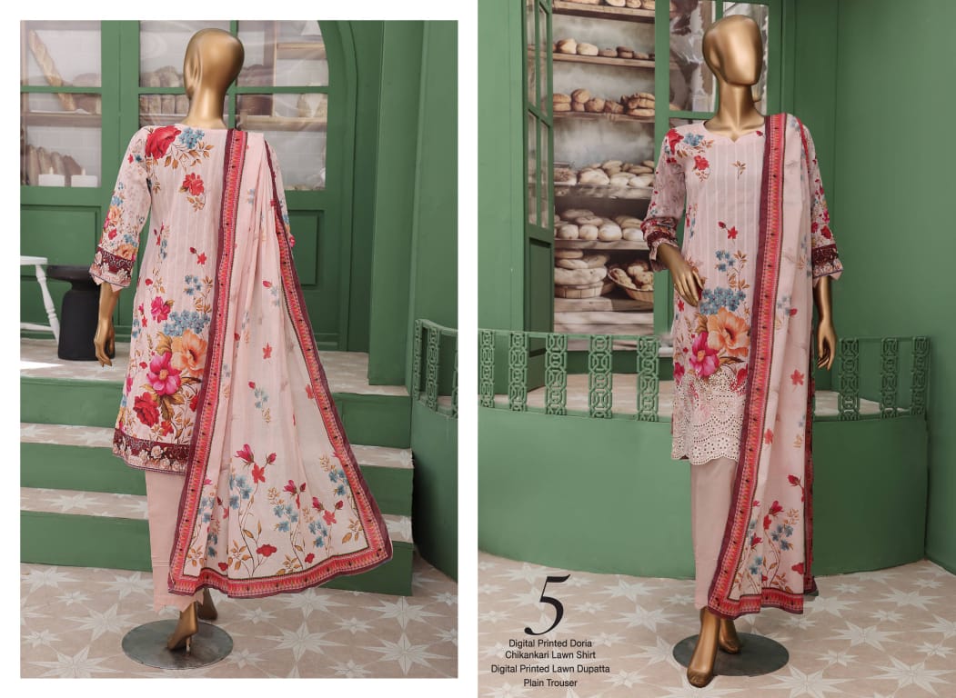 âœ¨ VIVARI  âœ¨ 3 Piece  Luxury Lawn Digital Printed Chickenkari Lawn Shirt/ Luxury Digital Printed  Pure Lawn/Unstitched Suit New Collection For Womens