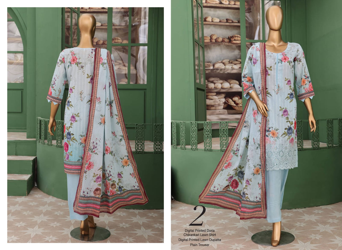 âœ¨ VIVARI  âœ¨ 3 Piece  Luxury Lawn Digital Printed Chickenkari Lawn Shirt/ Luxury Digital Printed  Pure Lawn/Unstitched Suit New Collection For Womens