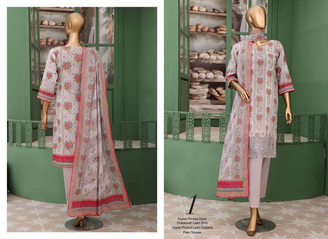 âœ¨ VIVARI  âœ¨ 3 Piece  Luxury Lawn Digital Printed Chickenkari Lawn Shirt/ Luxury Digital Printed  Pure Lawn/Unstitched Suit New Collection For Womens
