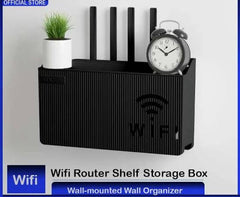 WiFi Router Shelf &amp; Cable Organizer â€“ Wall-Mount ABS Plastic Storage Box for Routers, Power Strips &amp; Cables (Random Colors)