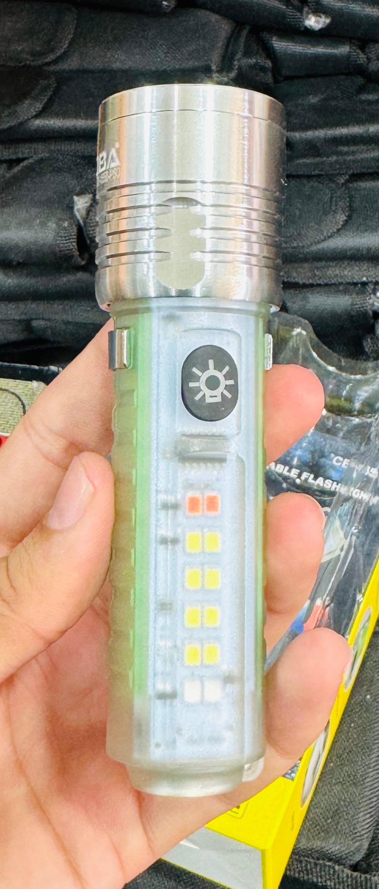 Coba Mini LED Torch Light - Coba CB 1658 â€“ Super Bright Handheld Tactical LightÂ  | Multiple Modes | Zoom-able Electric Flashlight for Camping, Hiking &amp; Cycling ( Random Color )