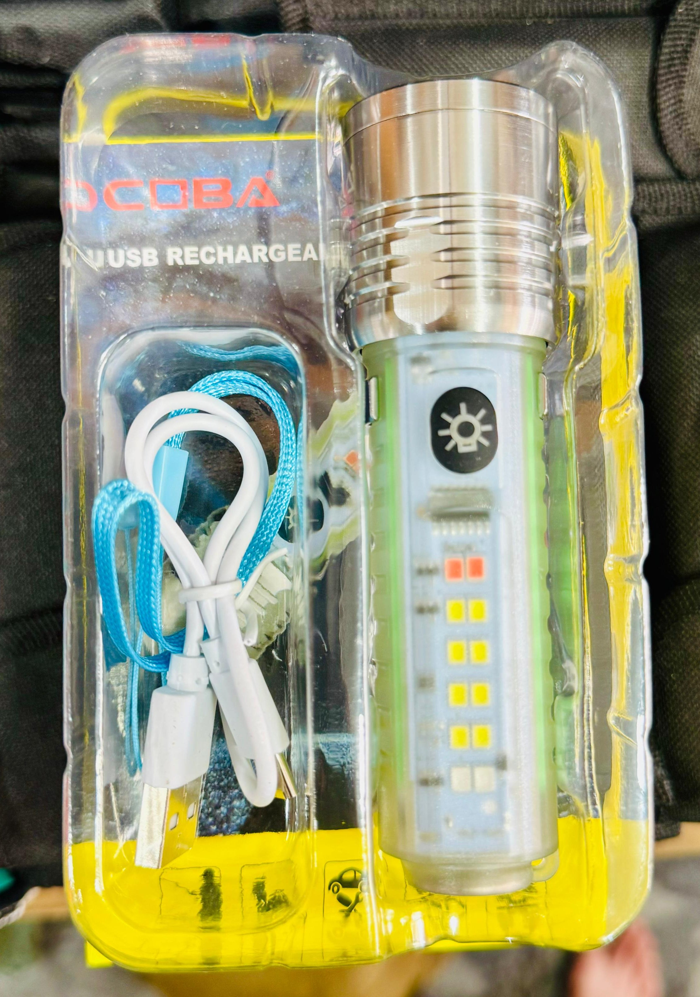 Coba Mini LED Torch Light - Coba CB 1658 â€“ Super Bright Handheld Tactical LightÂ  | Multiple Modes | Zoom-able Electric Flashlight for Camping, Hiking &amp; Cycling ( Random Color )