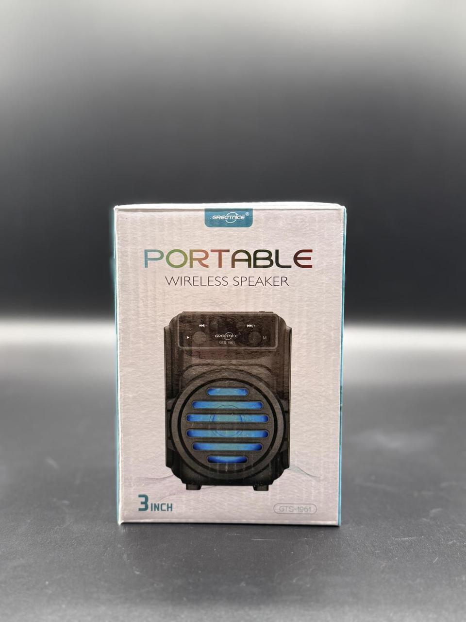 3-inch Bluetooth speaker with RGB lights, USB-TF port, and FM / portable wireless speaker / GTS-1961