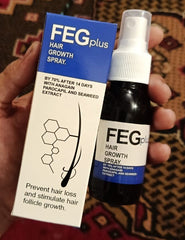 FEG PLUS Beard &amp; Hair Growth Serum Spray Powered by Nature for Visible Results | Best Quality Hair Growth Spray - Hair Serum - 60 ml
