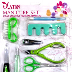 Yatin Professional Manicure Set with Color Cosmetics Tools and Nail Repair Essentials â€“ All-in-One Grooming Kit for Nail Care, Makeup Application, and Nail Treatment â€“ Portable and Durable for Home or Travel Use