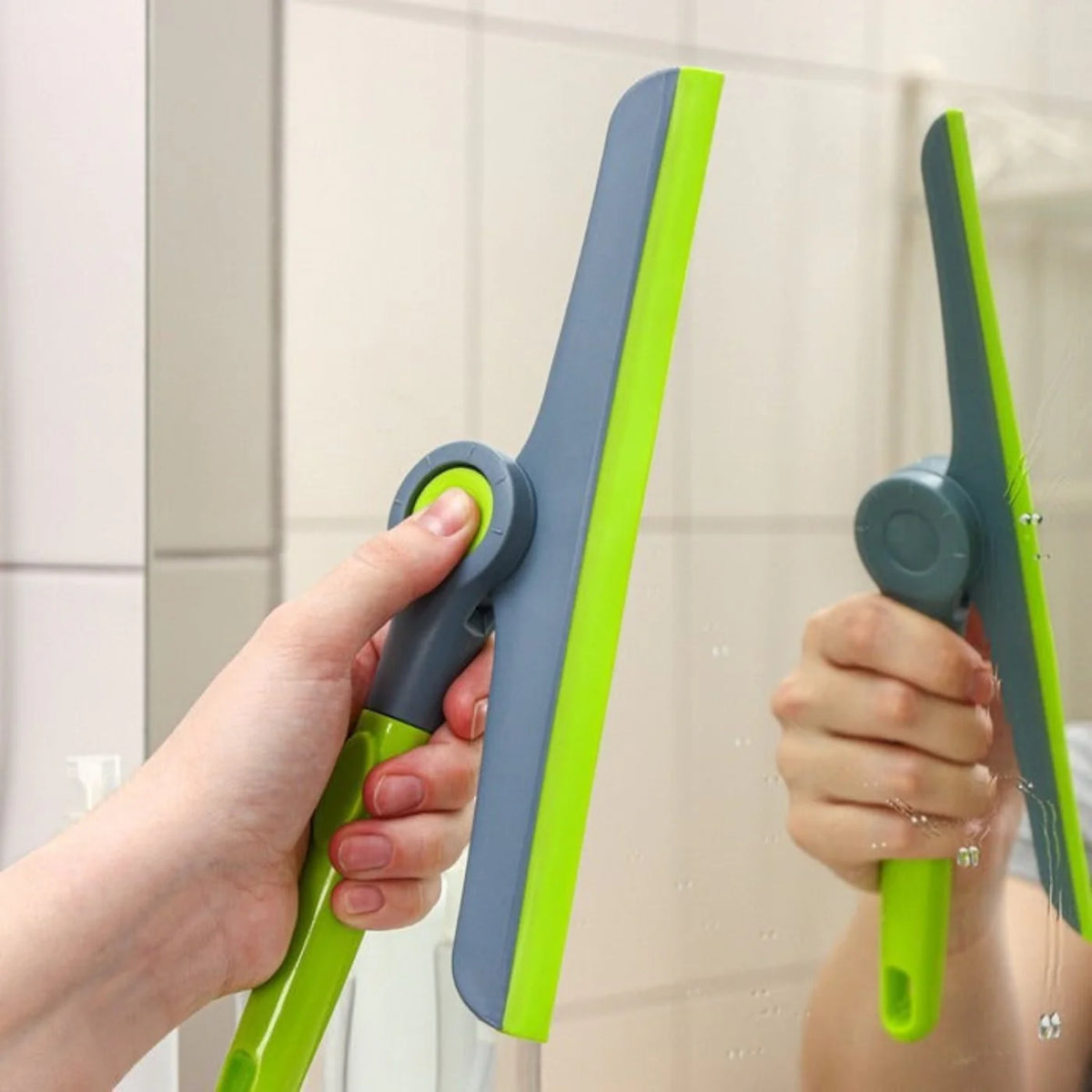 Foldable Wiper with Lock â€“ Multipurpose Window &amp; Mirror Squeegee Tool(random color)
