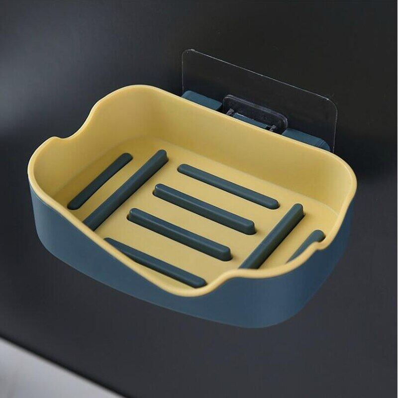 Wall Mounted Soap Dish Holder For Bathroom | Wall Mounted Soap Bar, Holder Rack For Shower Wall, Kitchen, Bathroom (Random Color)