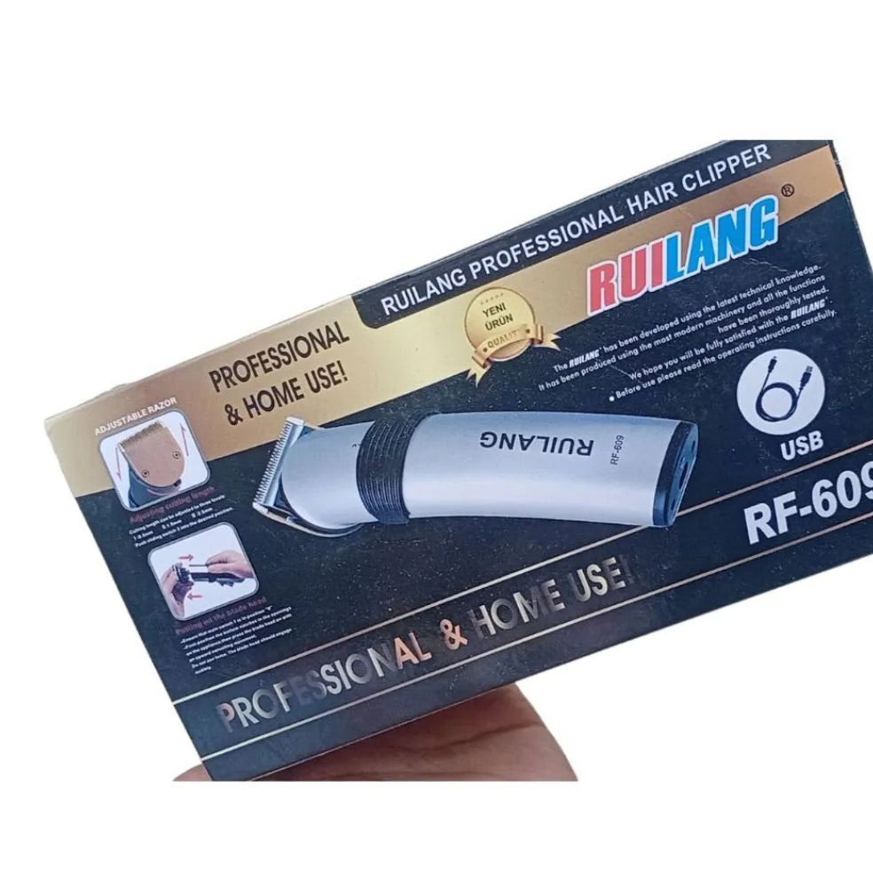 Ruiling RF-609 Professional Hair Cliper Hairdressing Trimmer Rechargeable Cutting Machine Beard Styling