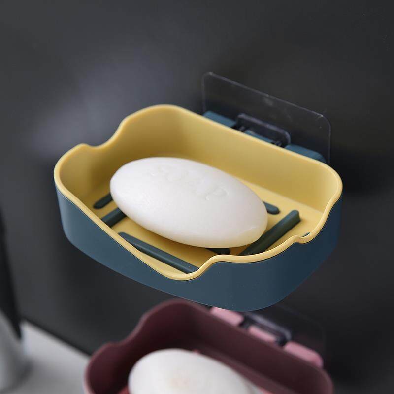 Wall Mounted Soap Dish Holder For Bathroom | Wall Mounted Soap Bar, Holder Rack For Shower Wall, Kitchen, Bathroom (Random Color)