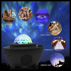 Starry Projector Light Galaxy Seen for Kids, LED Star Projector Star Lights with Remote Control, Night Light Compatible with Alexa &amp;Google Bluetooth Speaker, Nebula Projector with Ocean Wave, Christmas Gift for Kids