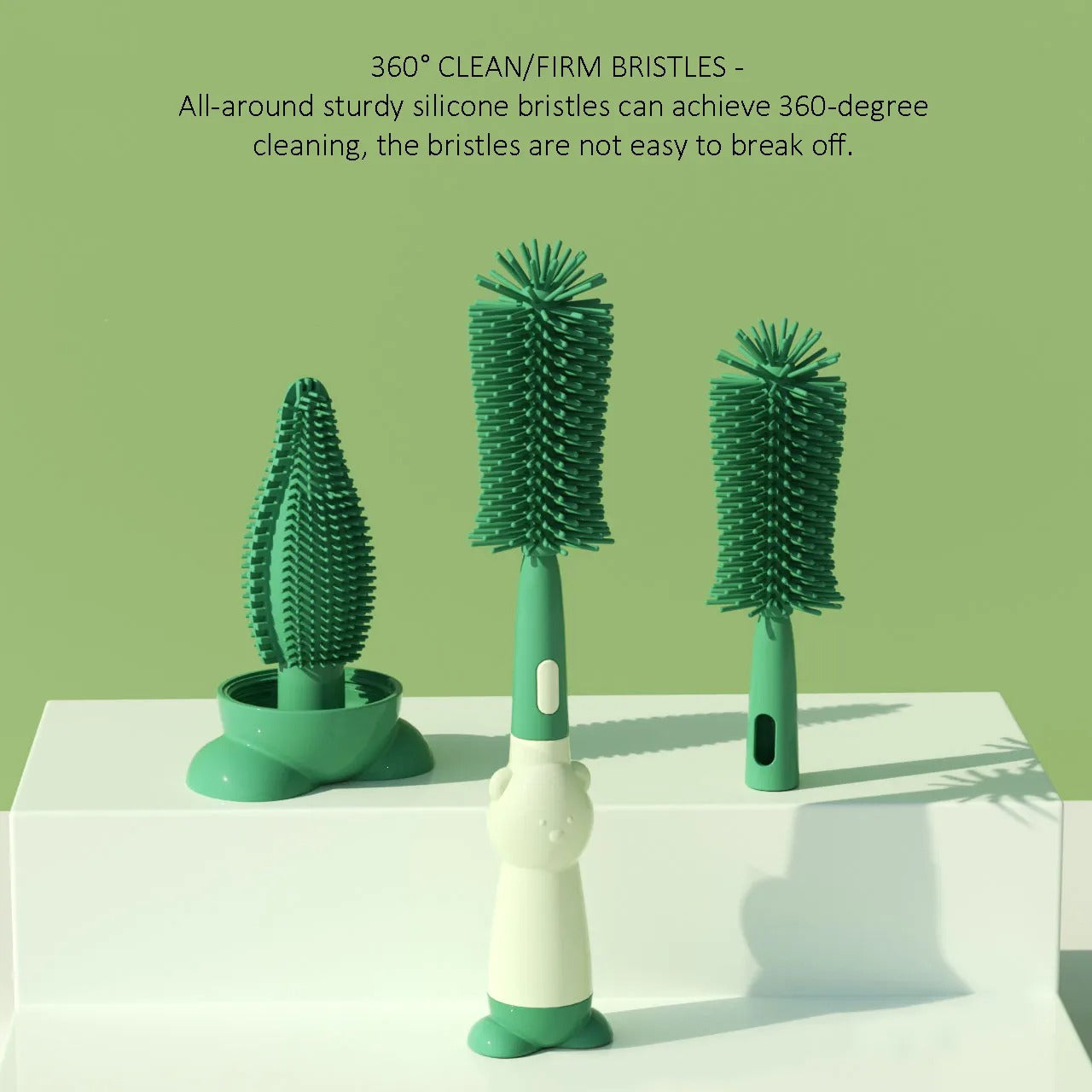 3-in-1 Silicone Baby Bottle Cleaning Brush Set â€“ Pacifier, Straw, and Bottle Scrubber
