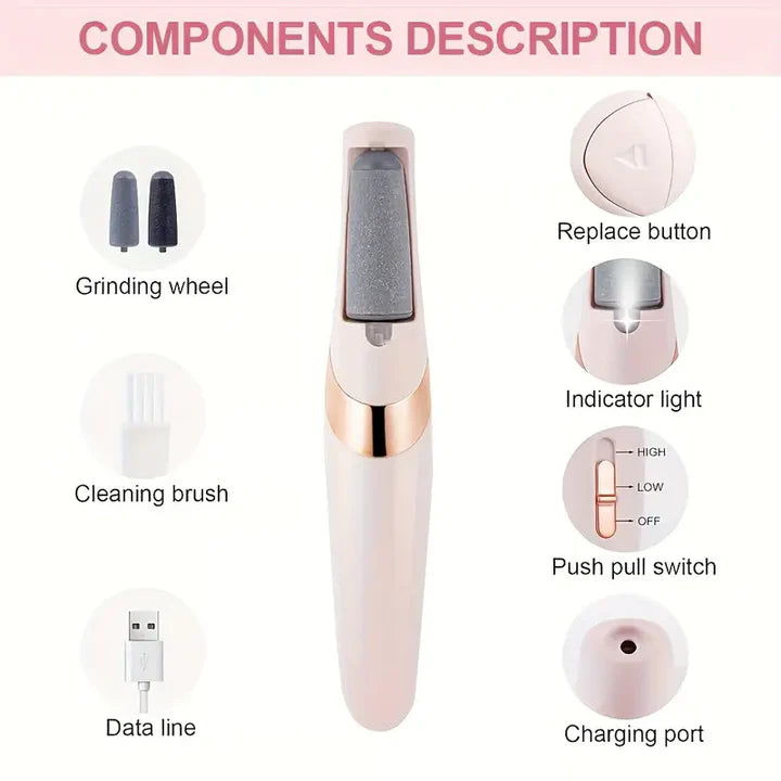 Rechargeable Electric Foot Filer Callus Remover - Smooth, Crack-Free Heels in Minutes