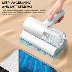 Portable Household Electric Mite Removal | Vacuum Cleaner | Bed Vacuum Cleaner, Mattress Vacuum Cleaner Powerful Suction | Handheld Couch Cleaner Machine Deep Cleaner for Bed Cleaning