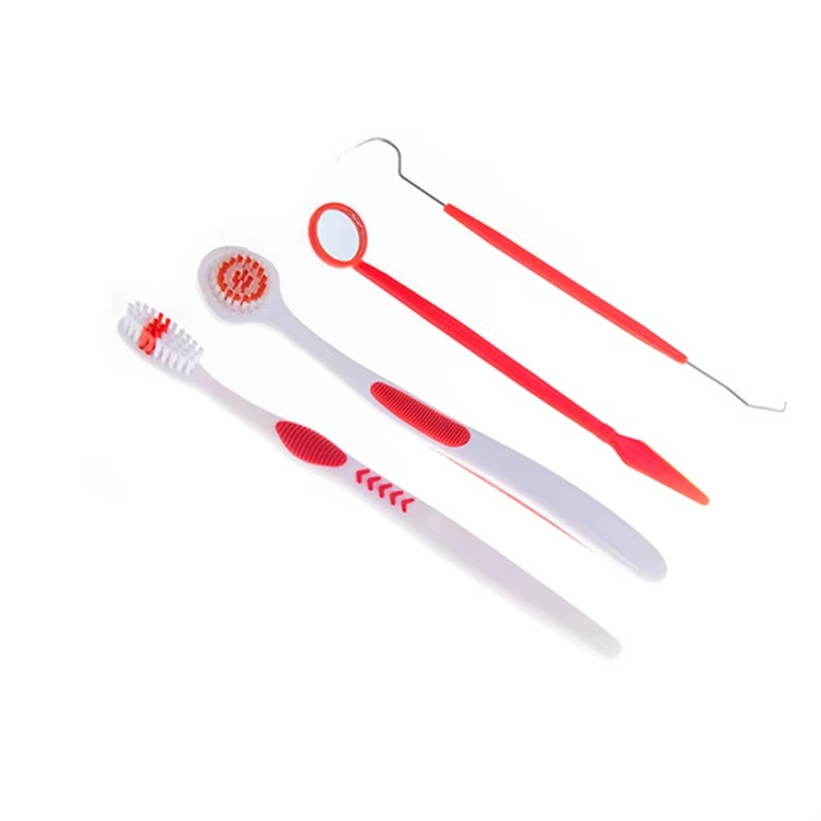 Oral Care Brush Kit 4 in 1 | Best Quality Oral Care Kit 04 PCs - Oral Hygiene Oral Care ( Random Color )
