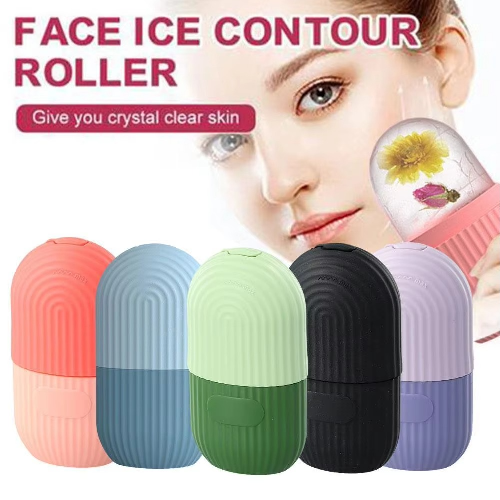 Ice Roller Facial Massage | Silicone Cleansing Ice Lattice | Ice Cube Roller With Scrub â€“ Random Color