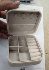Jewellery Storage Box leather Jewelry Stand Earrings Ring Box Cosmetics Beauty Container Organizer (random color)Made in China