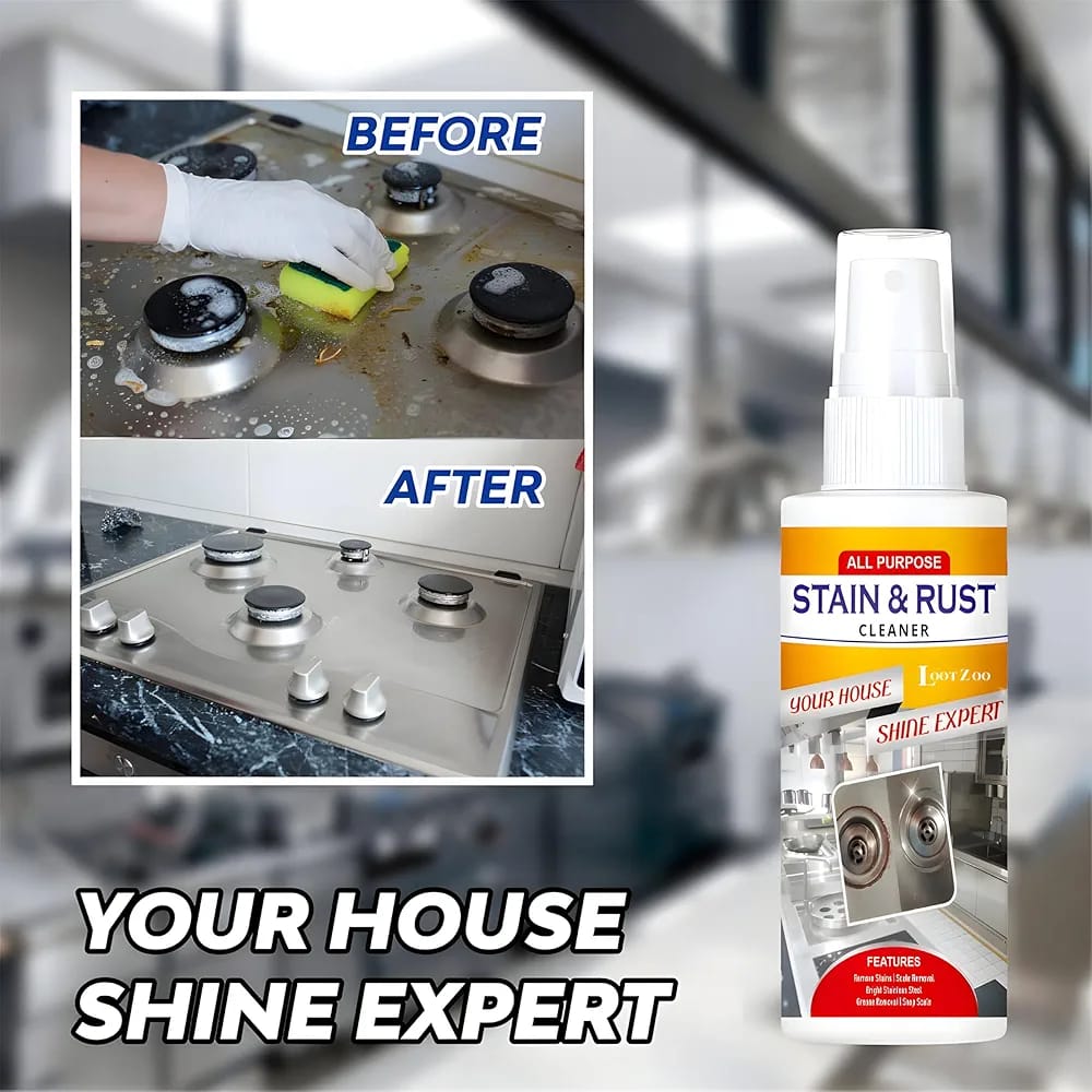 All Purpose Stain & Rust Cleaner – Powerful Multi-Surface Rust Remover with 100% Guaranteed Results