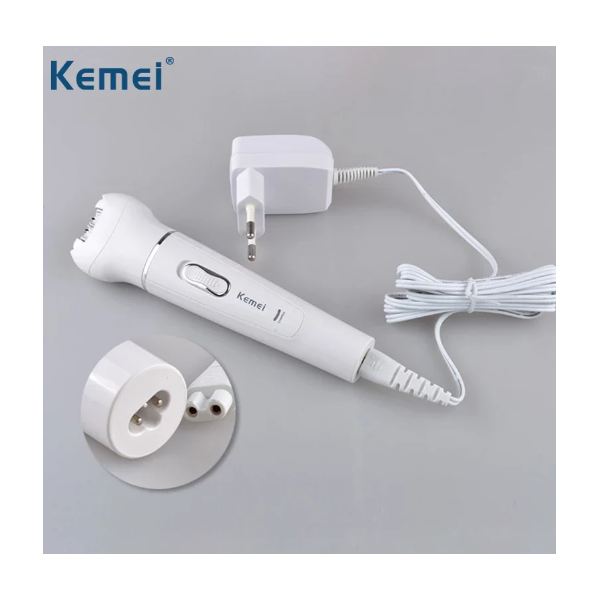 KEMEI KM-2199 Electric Ladies Hair Removal Trimmer 5 in 1 Epilator With Callus Remover ( Random Color )