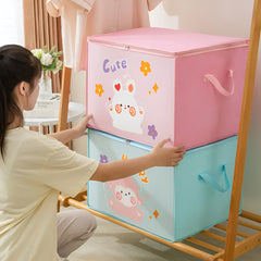 Lucky Teddy Bear Storage Bag - Clothes &amp; Toy Organizer | Cartoon Animal Storage Box (Random Design &amp; color)