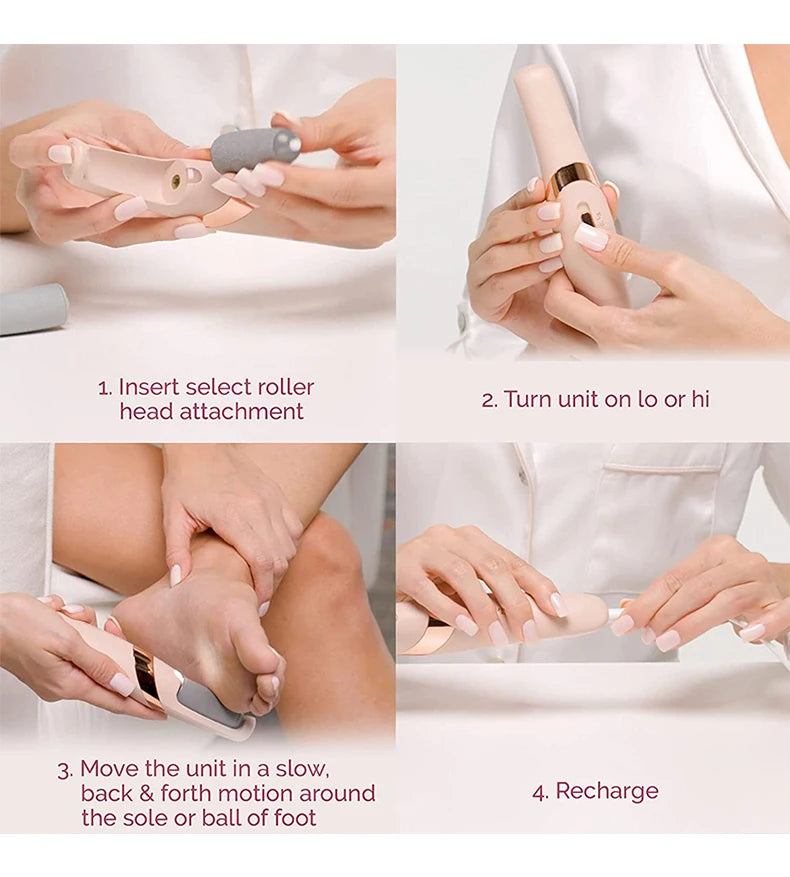 Rechargeable Electric Foot Filer Callus Remover - Smooth, Crack-Free Heels in Minutes