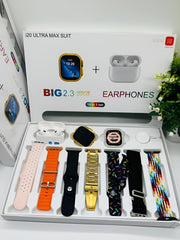 i20 Ultra MAX Smart Watch | Premium Quality | 2.3 '' Big Display Screen | Airpods &amp; 7 Straps in Box | 10 in 1 (Random color)