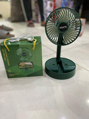 Telescopic Folding Floor Fan Summer Silent Desktop Retractable Fan for Office Bedroom School - Telescopic Fan - Portable Fan ( Random Color )