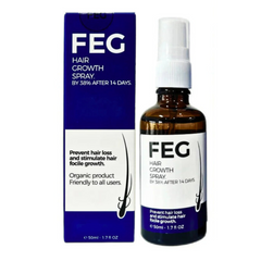 FEG PLUS Beard &amp; Hair Growth Serum Spray Powered by Nature for Visible Results | Best Quality Hair Growth Spray - Hair Serum - 50 ml