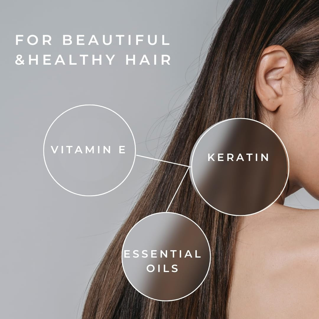 Keratin Hair Serum with Collagen &amp; Morocco Oil 80 ml | Intensive Treatment for Damaged Hair Professional Salon Formula for Moisturizing, Smoothing, Nutrition, and Shine | Hair Keratin SerumÂ 