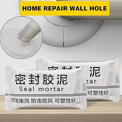 Wall Hole Sealant Strong Adhesive Diy Sealant Clay Air Conditioning Hole Repair Cream Mud - Sealant Mud, Clay Repair Glue Pipe Sealing Fireproof Caulking Repair Mud Hole, Hole Filler - 01 PCs