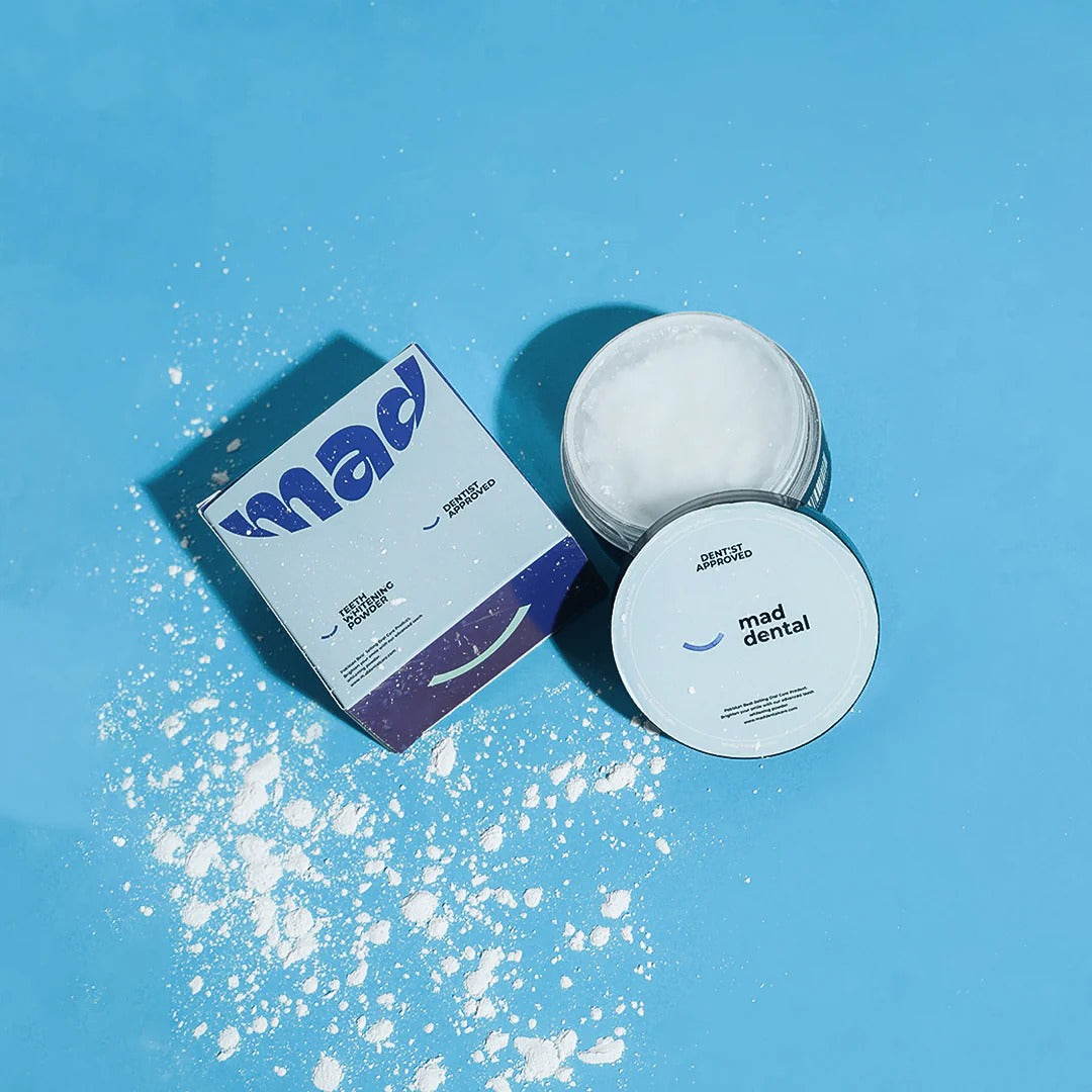 Teeth Whitening Powder with Free Nano Toothbrush â€“ Fresh Breath &amp; Clean Smile - 30gram