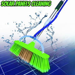 6ft ExtendableÂ  Steel Solar Panel Cleaning Brush with Water Flow System Long Reach Rod, Soft Bristle Head for Streak-Free, Efficient Solar Panel Maintenance | Solar Panel Cleaning Brush (Without Box)
