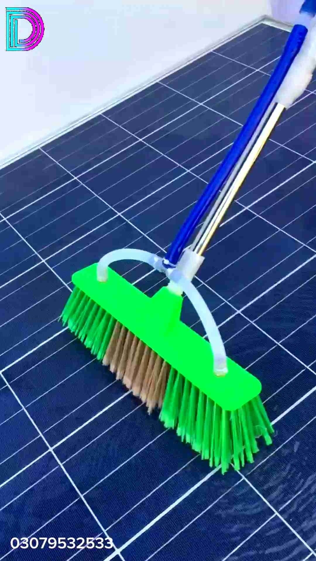 6ft ExtendableÂ  Steel Solar Panel Cleaning Brush with Water Flow System Long Reach Rod, Soft Bristle Head for Streak-Free, Efficient Solar Panel Maintenance | Solar Panel Cleaning Brush (Without Box)