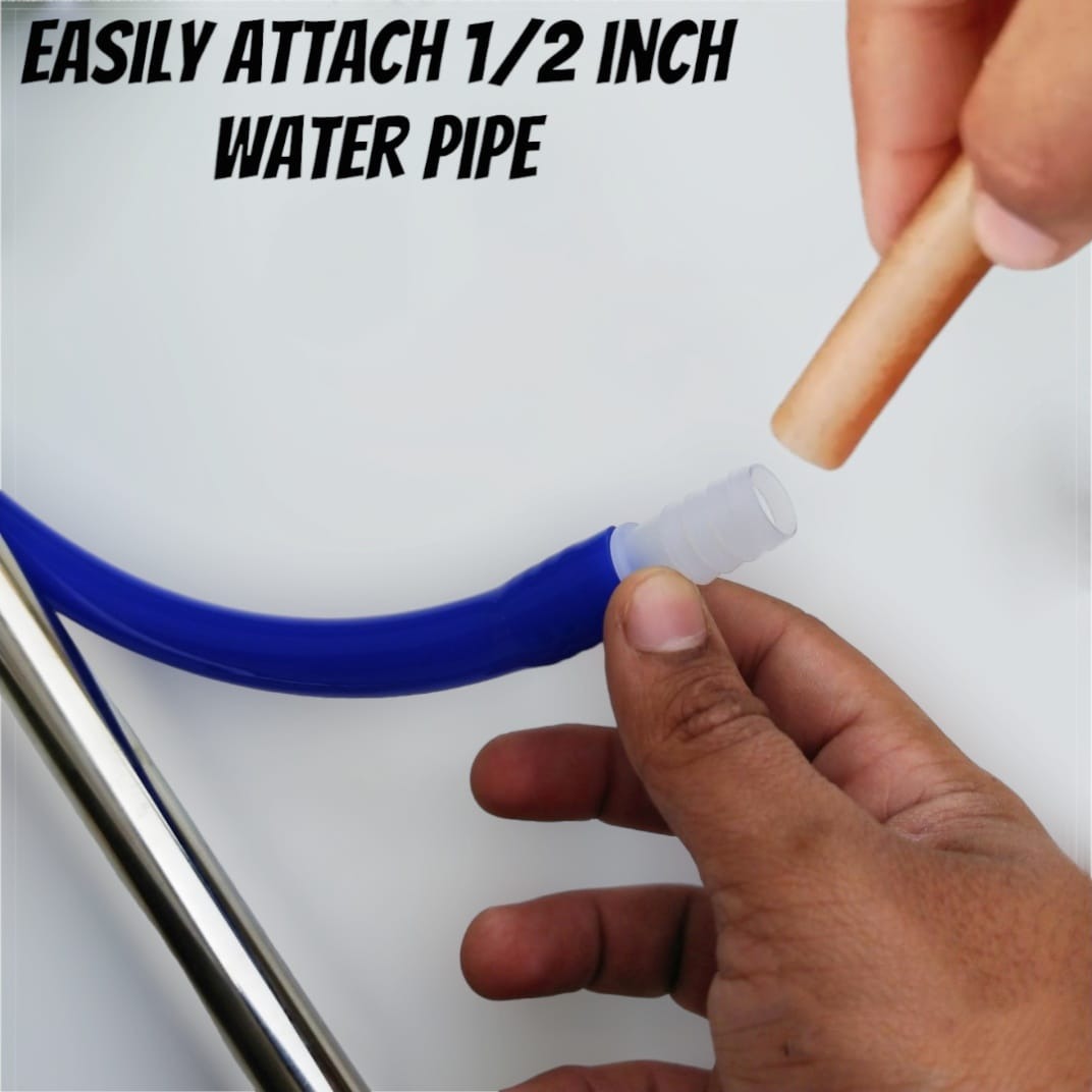 6ft ExtendableÂ  Steel Solar Panel Cleaning Brush with Water Flow System Long Reach Rod, Soft Bristle Head for Streak-Free, Efficient Solar Panel Maintenance | Solar Panel Cleaning Brush (Without Box)